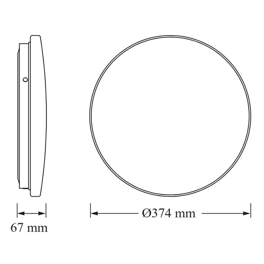 Osram - LED-vannitoa laevalgusti hämarusanduriga CEILING ROUND LED/24W/230V 6500K, läbimõõt 37 cm, valge