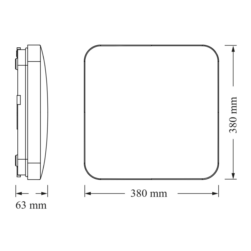 Osram - LED laevalgusti hämarussensoriga CEILING SQUARE LED/36W/230V 4000K 38x38 cm valge