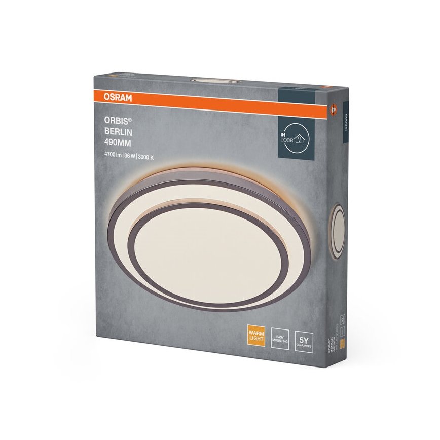 Osram - LED laelamp ORBIS BERLIN LED/36W/230V läbimõõt 49,2 cm hõbedane