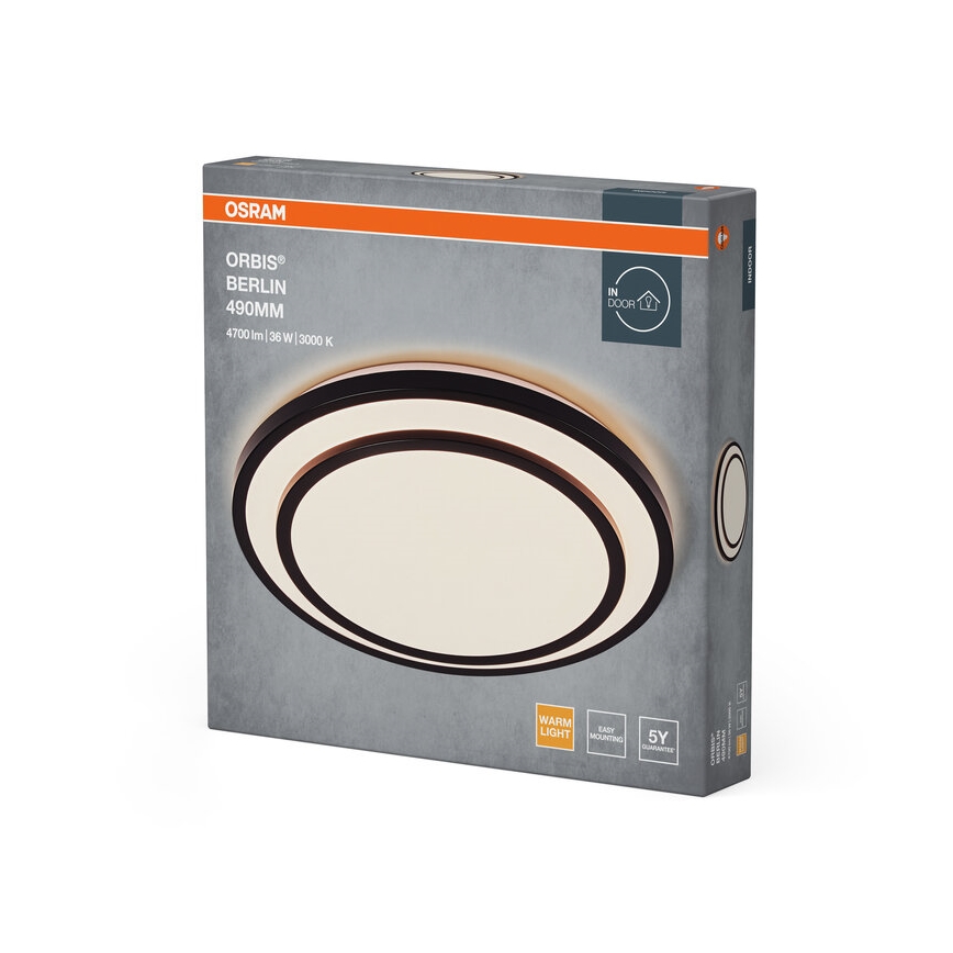 Osram - LED laelamp ORBIS BERLIN LED/36W/230V läbimõõt 49,2 cm must