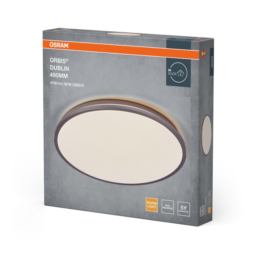 Osram - LED laelamp ORBIS DUBLIN LED/36W/230V läbimõõt 49 cm hõbedane