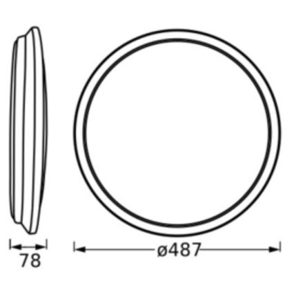 Osram - LED laelamp ORBIS DUBLIN LED/36W/230V läbimõõt 49 cm hõbedane