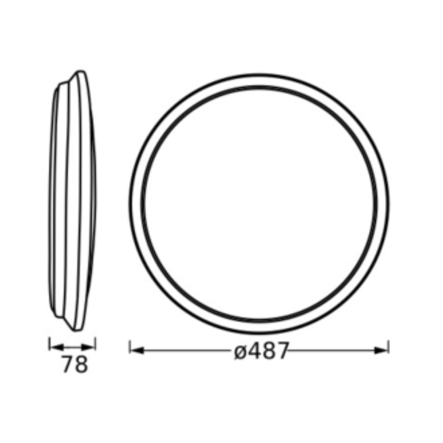 Osram - LED laelamp ORBIS DUBLIN LED/36W/230V läbimõõt 49 cm hõbedane