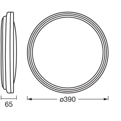 Osram - LED laelamp ORBIS HELMAN LED/24W/230V, läbimõõt 39 cm, hõbedane