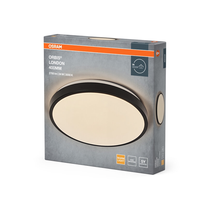Osram - LED laelamp ORBIS LONDON LED/24W/230V, Ø 39,5 cm, must