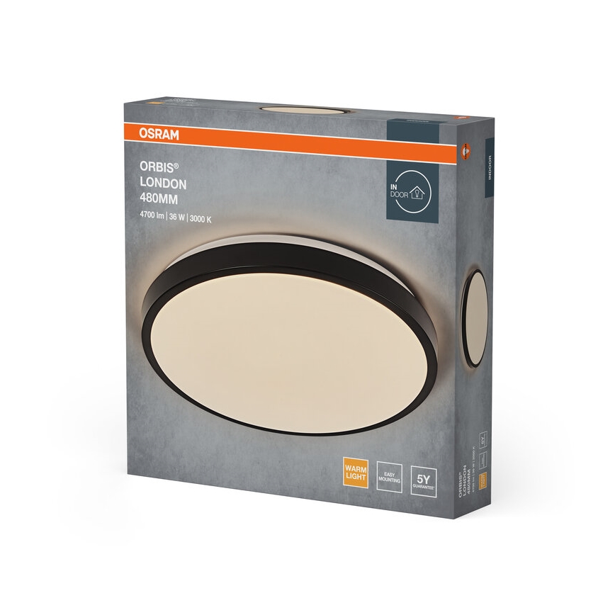 Osram - LED laelamp ORBIS LONDON LED/36W/230V Ø 48 cm, must
