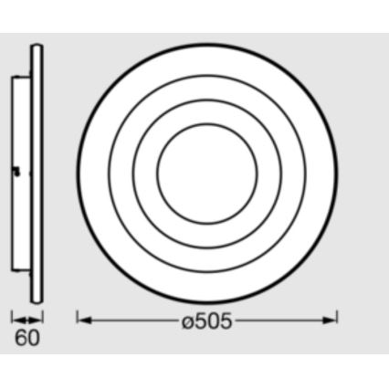 Osram - LED laelamp ORBIS SPIRAL LED/42W/230V Ø 50,5 cm valge
