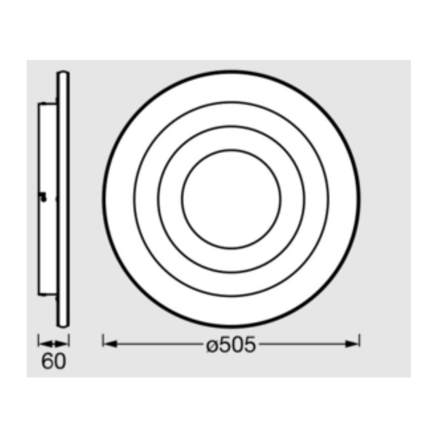 Osram - LED laelamp ORBIS SPIRAL LED/42W/230V Ø 50,5 cm valge