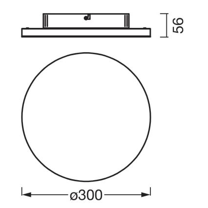 Osram - LED laelamp PLANON LED/20W/230V 3000K Ø 30 cm valge