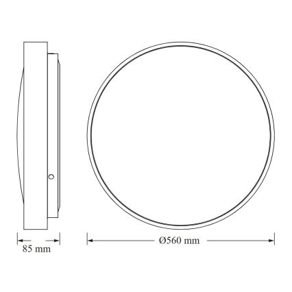 Osram - LED-laevalgusti CEILING LUXO LED/60W/230V, Ø 56 cm, valge
