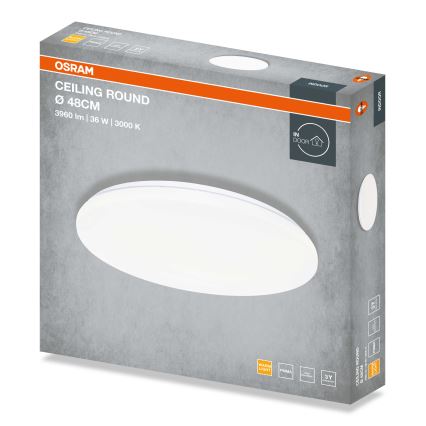 Osram - LED laevalgusti CEILING ROUND LED/36W/230V 3000K läbimõõt 48 cm valge