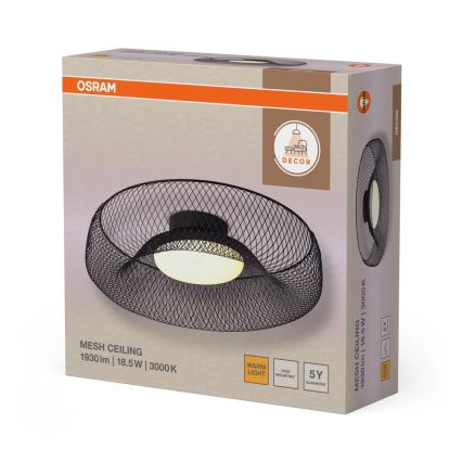 Osram - LED laevalgusti DECOR MESH LED/18,5W/230V läbimõõt 30 cm must