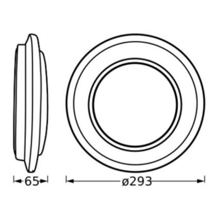 Osram - LED laevalgusti ORBIS BERLIN LED/16W/230V, läbimõõt 29,3 cm, must