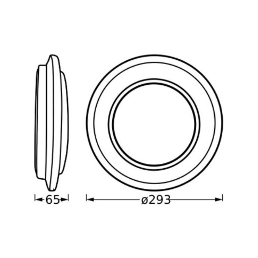 Osram - LED laevalgusti ORBIS BERLIN LED/16W/230V, läbimõõt 29,3 cm, must