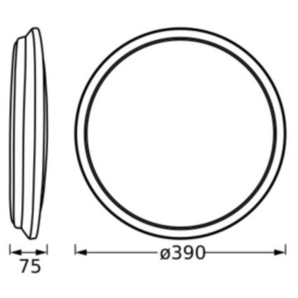 Osram - LED laevalgusti ORBIS DUBLIN LED/24W/230V Ø 39 cm, hõbedane
