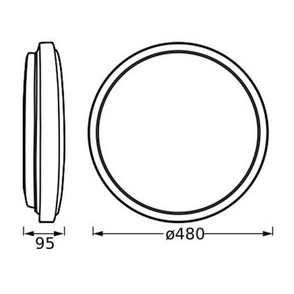 Osram - LED laevalgusti ORBIS LONDON LED/36W/230V, läbimõõt 48 cm, valge