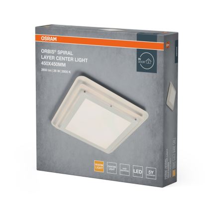 Osram - LED laevalgusti ORBIS SPIRAL LED/26W/230V 45x45 cm valge