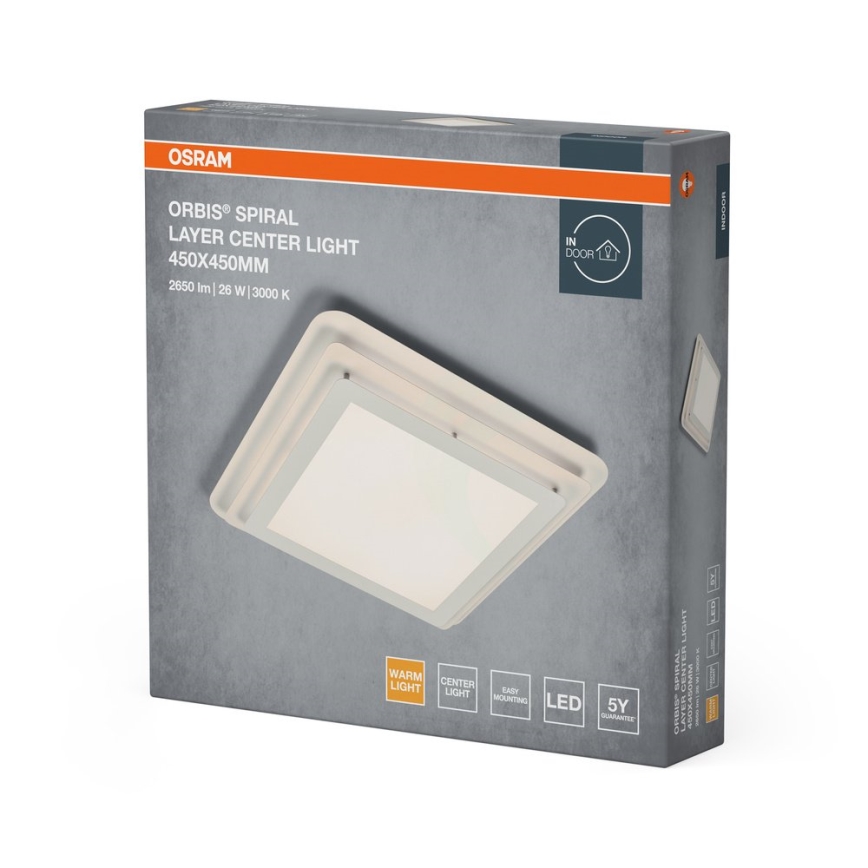Osram - LED laevalgusti ORBIS SPIRAL LED/26W/230V 45x45 cm valge