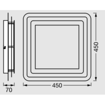 Osram - LED laevalgusti ORBIS SPIRAL LED/26W/230V 45x45 cm valge