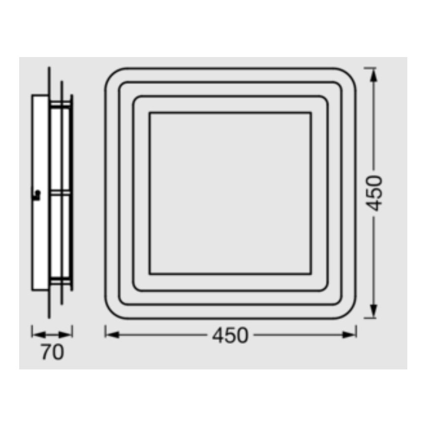 Osram - LED laevalgusti ORBIS SPIRAL LED/26W/230V 45x45 cm valge