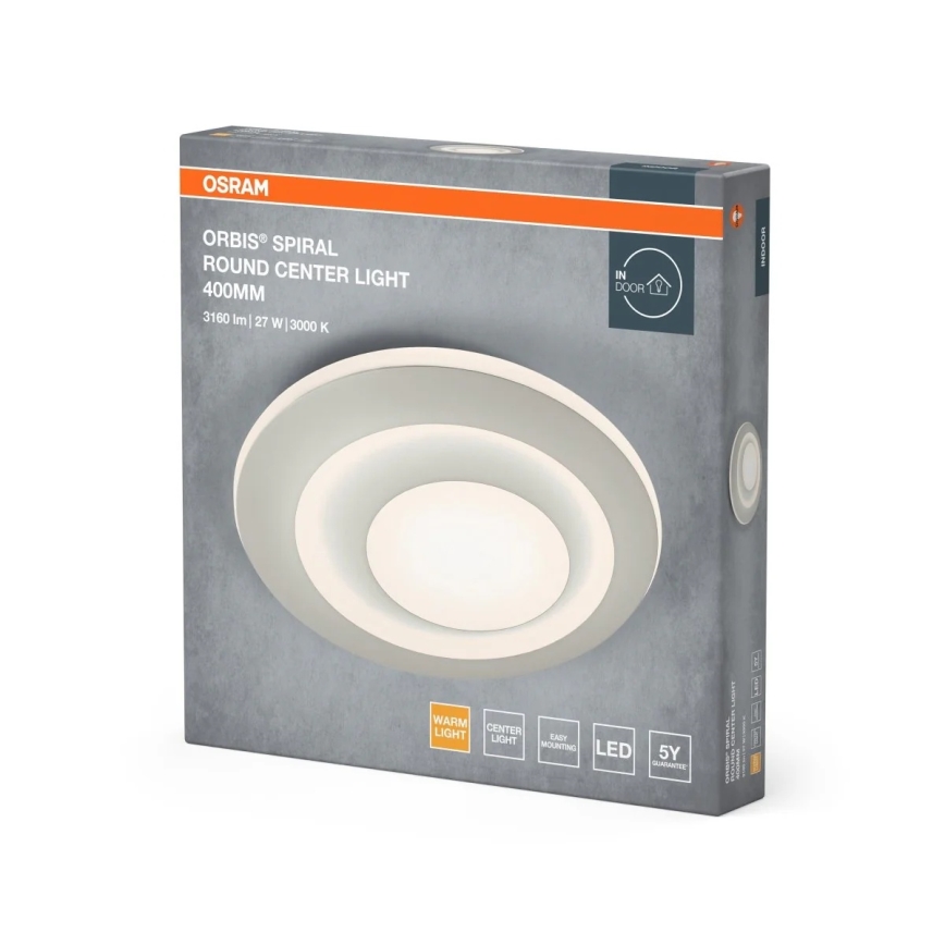 Osram - LED laevalgusti ORBIS SPIRAL LED/27W/230V läbimõõt 40 cm valge