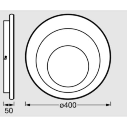 Osram - LED laevalgusti ORBIS SPIRAL LED/27W/230V läbimõõt 40 cm valge