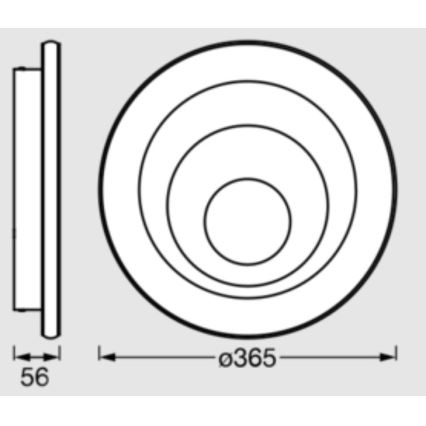 Osram - LED laevalgusti ORBIS SPIRAL LED/38W/230V Ø 36,5 cm valge