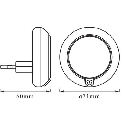 Osram - LED öölamp anduriga LUNETTA LED/0,3W/230V 3000K
