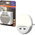 Osram - LED-öölamp pistikusse anduriga LUNETTA 2xUSB LED/13W/230V