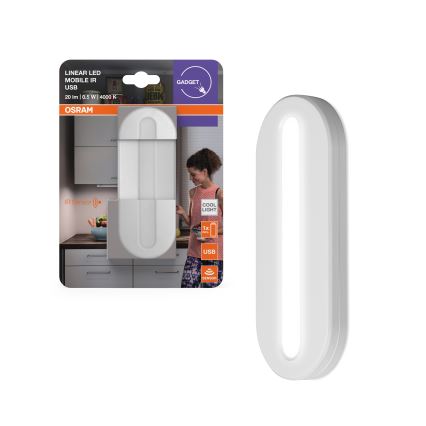 Osram - LED orientatsioonituli liikumisanduriga MOBILE LED/0,5W/3,7V 330 mAh CRI 90 valge