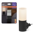 Osram - LED öövalgusti hämarusanduriga LUNETTA LED/0,2W/230V must