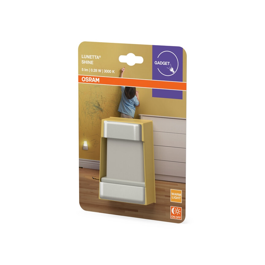 Osram - LED-öövalgusti hämarussensoriga LUNETTA LED/0,28W/230V 3000K