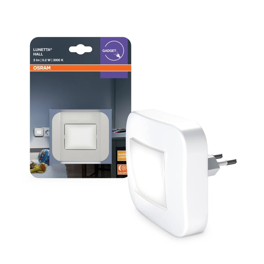 Osram - LED öövalgusti hämarussensoriga LUNETTA LED/0,2W/230V