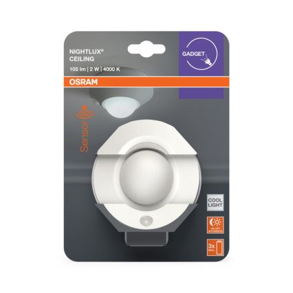 Osram - LED orientatsioonivalgusti anduriga NIGHTLUX LED/2W/3xAA, valge