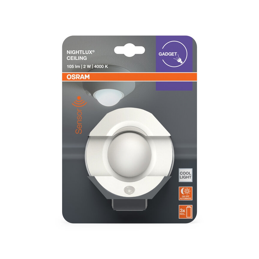 Osram - LED orientatsioonivalgusti anduriga NIGHTLUX LED/2W/3xAA, valge