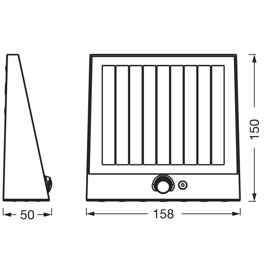 Osram - LED päikesepaneeliga seinavalgusti anduriga ENDURA STYLE LED/10,2W/4,2V 2000 mAh IP54 antratsiit