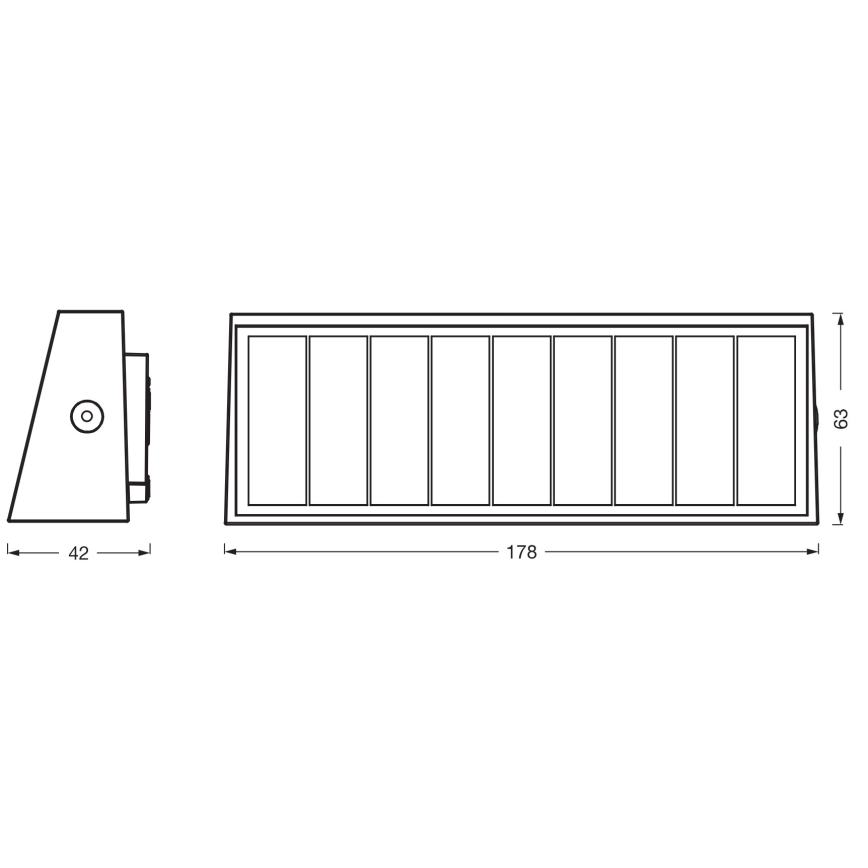 Osram - Hämardatav päikesepaneeliga LED-seinavalgusti ENDURA STYLE LED/7,1W/4,2V 2000 mAh IP44 antratsiit