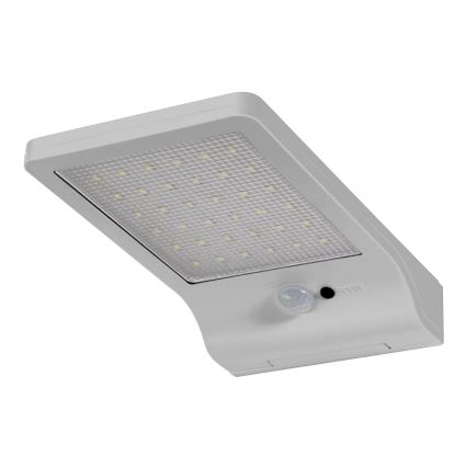 Osram - päikesepaneeliga LED-seinavalgusti liikumisanduriga DOORLED LED/3W/3,3V 2000 mAh IP44 hõbedane