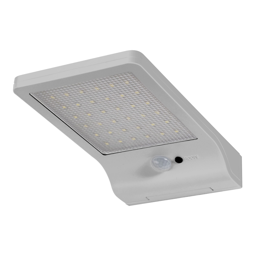 Osram - päikesepaneeliga LED-seinavalgusti liikumisanduriga DOORLED LED/3W/3,3V 2000 mAh IP44 hõbedane