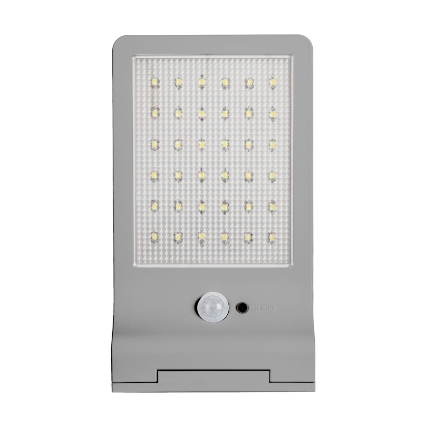 Osram - päikesepaneeliga LED-seinavalgusti liikumisanduriga DOORLED LED/3W/3,3V 2000 mAh IP44 hõbedane