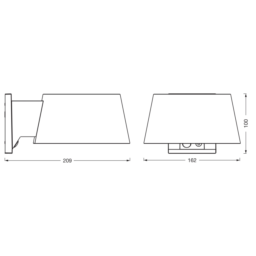 Osram - päikesepaneeliga LED-seinavalgusti anduriga ENDURA STYLE LED/10,1W/4,2V 2000 mAh IP54 antratsiit