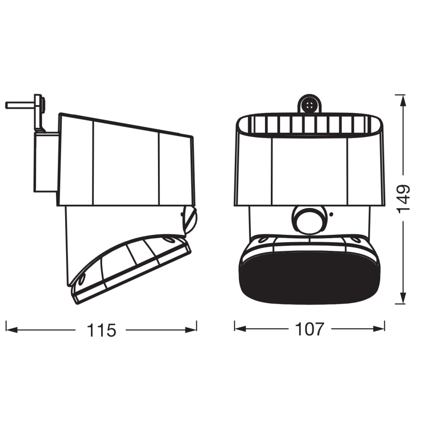 Osram - LED päikeseenergiaga seinavalgusti anduriga ENDURA STYLE LED/10,3W/4,2V 2000 mAh IP54 antratsiit