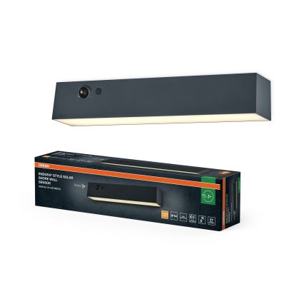 Osram - LED-päikesepaneeliga seinavalgusti liikumisanduriga ENDURA STYLE LED/12,4W/4,2V 2000 mAh IP54 antratsiit