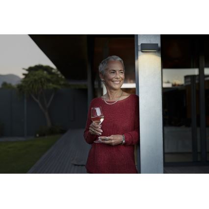 Osram - LED hämardatav päikeseenergial töötav seinale paigaldatav valgusti anduriga ENDURA STYLE LED/10,7W/4,2V 2000 mAh IP65 antratsiit