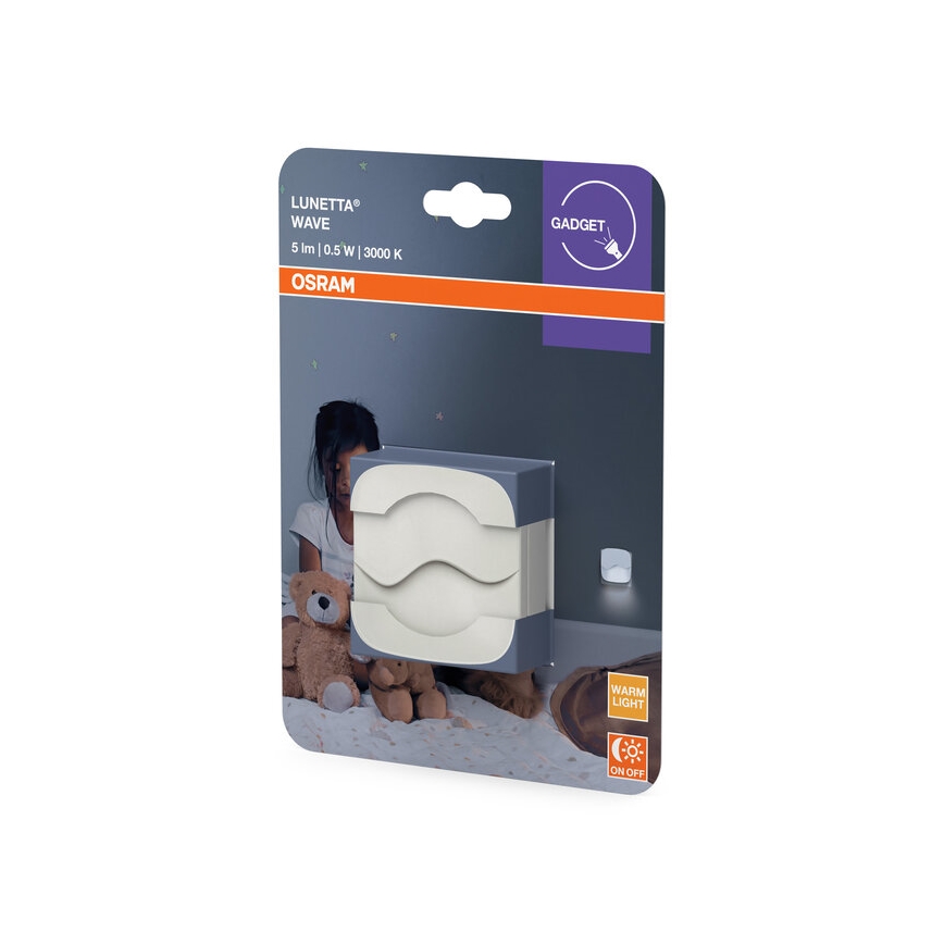 Osram - LED-pistikusse paigaldatav öövalgusti hämarussensoriga LUNETTA LED/0,5W/230V