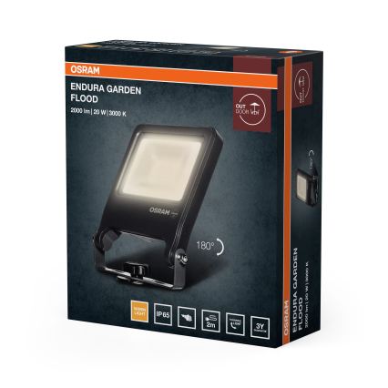 Osram - LED-reflektor ENDURA LED/20W/230V 3000K IP65 antratsiit
