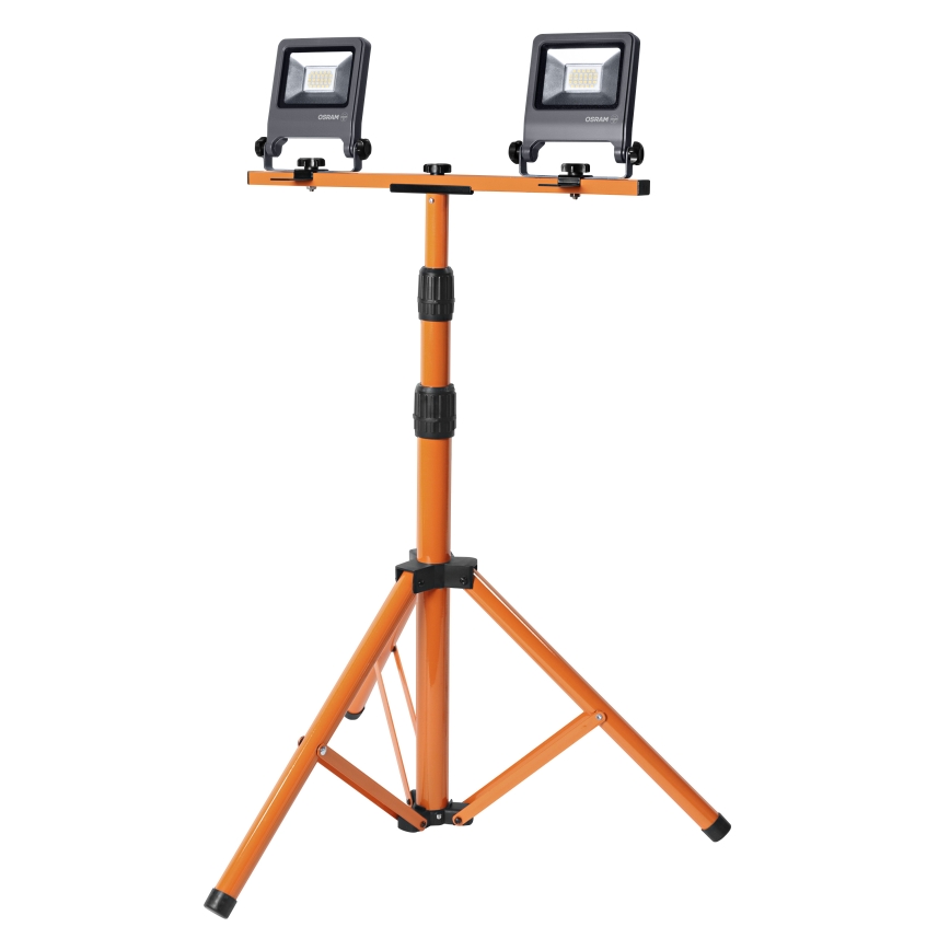 Osram - LED-reflektor hoidikuga TRIPOD 2xLED/20W/230V 4000K IP65 oranž/antratsiit