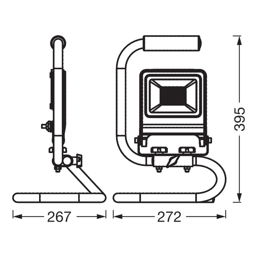 Osram - LED-prožektor kinnitusеga S-STAND LED/50W/230V 4000K IP65 antratsiit