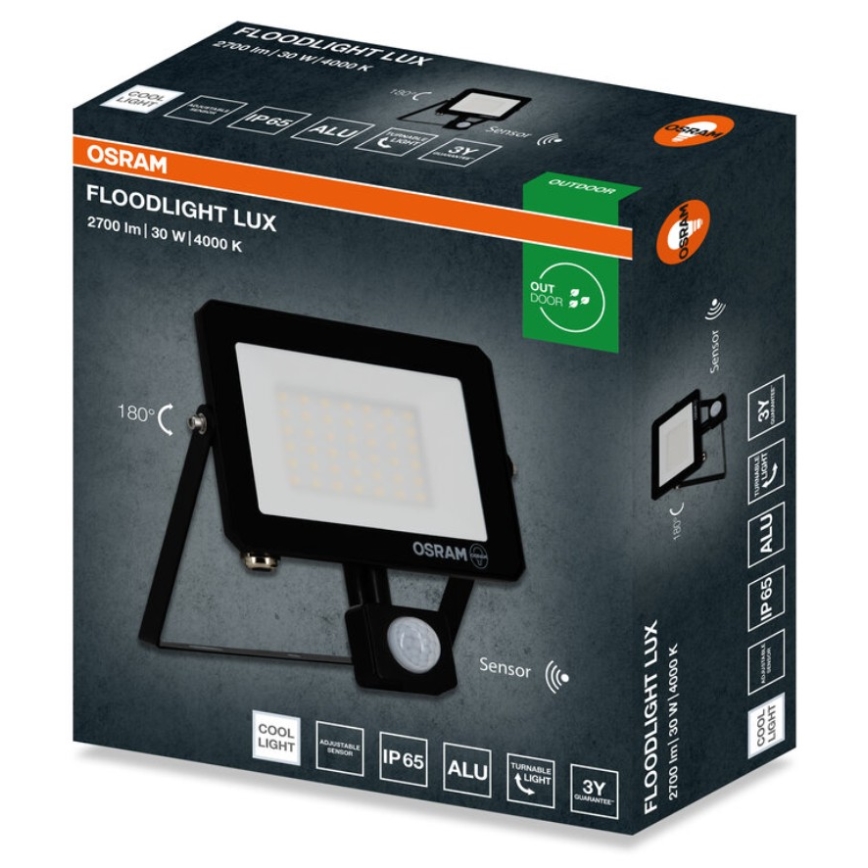 Osram - LED-prožektor liikumisanduriga FLOODLIGHT LED/30W/230V 4000K IP65