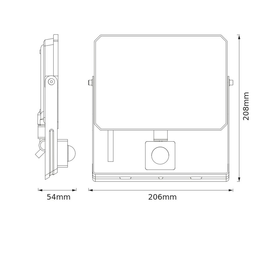 Osram - LED-reflektor liikumis- ja hämarussensoriga FLOODLIGHT LED/50W/230V 3000K IP65 must